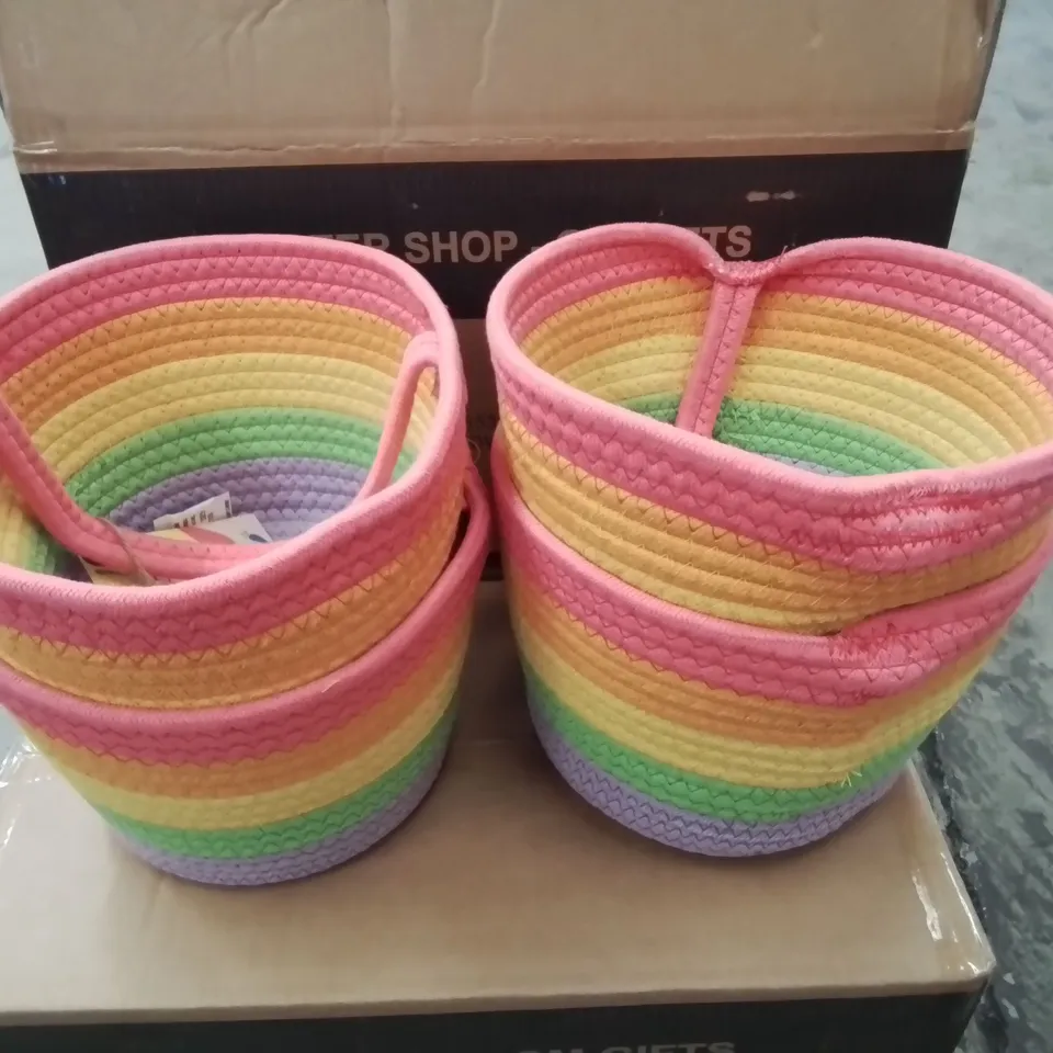 PALLET CONTAINING APPROXIMATELY 40 6-PACK BOXES OF BRAND NEW RAINBOW TREAT BUCKETS