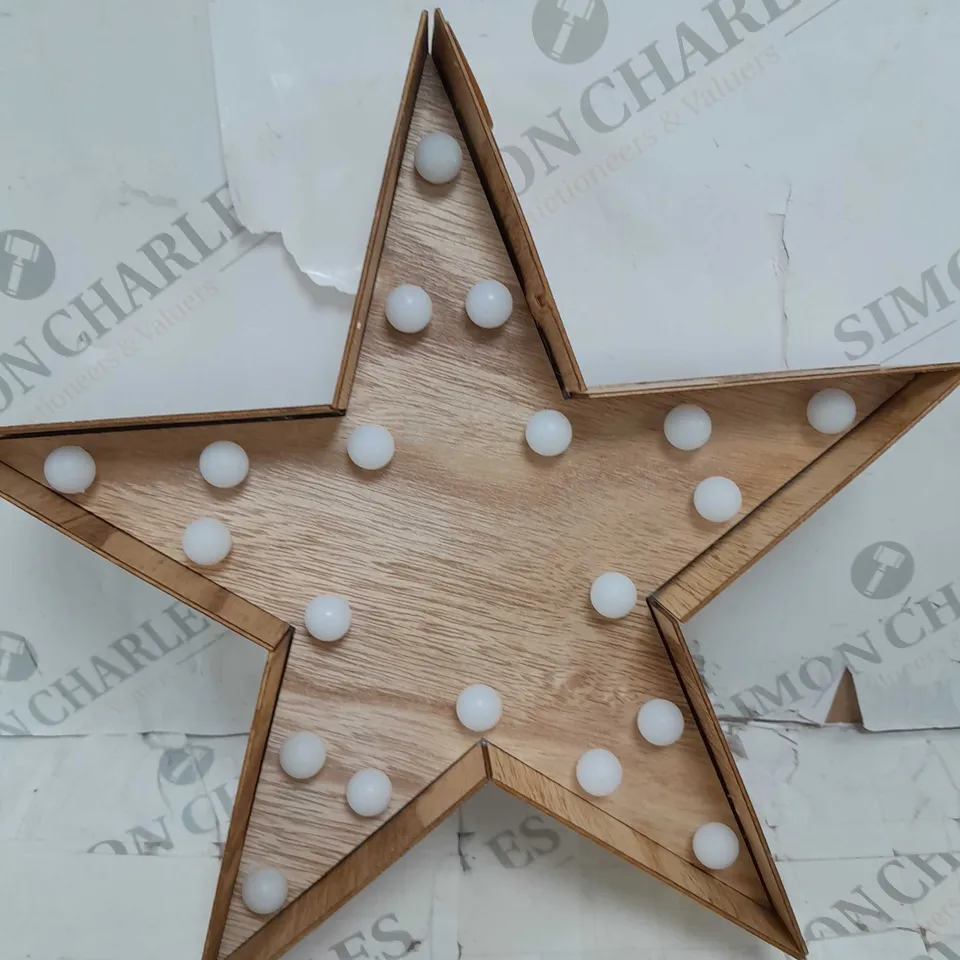 50CM WOODEN STAR LED LIGHT RRP £19.99