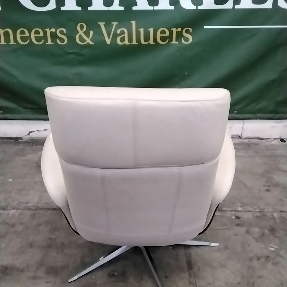 QUALITY BRITISH DESIGNED & MANUFACTURED G PLAN VARDE POWER RECLINER CHAIR CAMBRIDGE STONE LEATHER