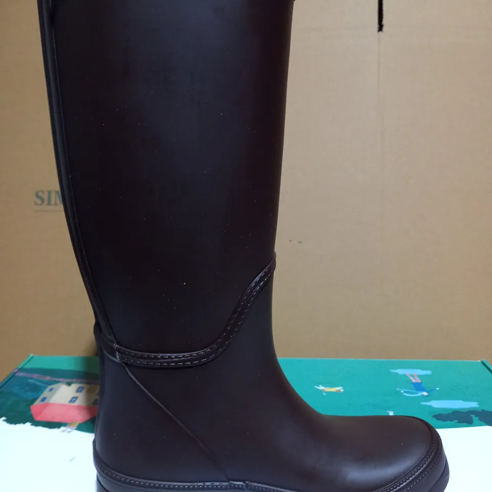JOULES 210997 COLLETTE DARK BROWN WELLIES - SIZE 3
