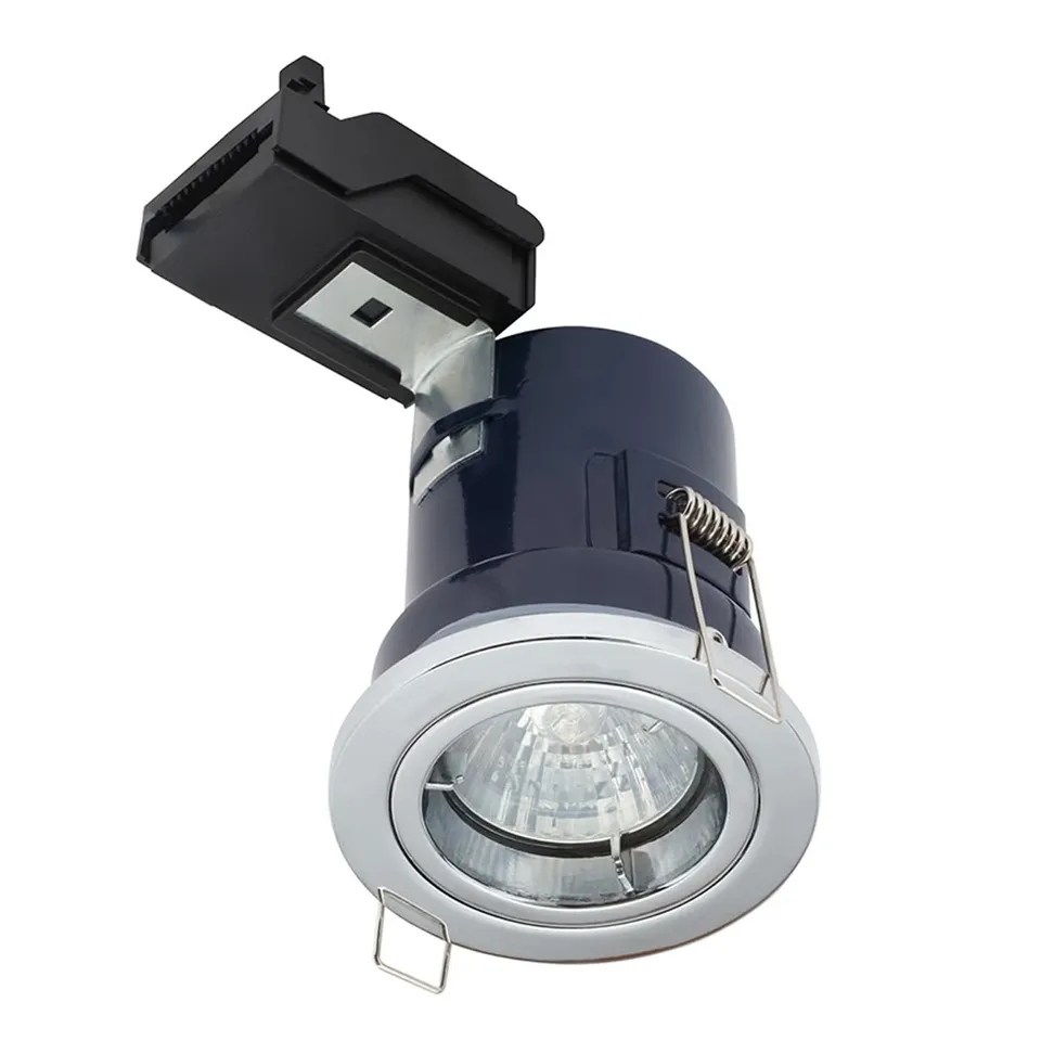 BOXED CHROME FIXED IP20 RATED DOWNLIGHT