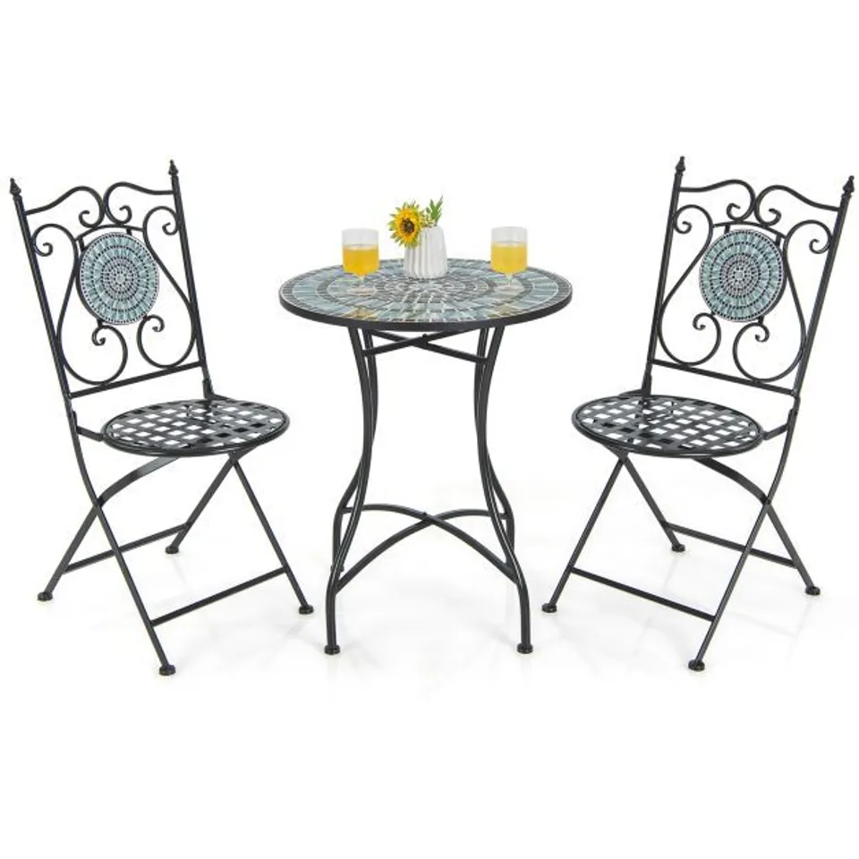 BOXED MOSIAC PATTERN BISTRO TABLE 