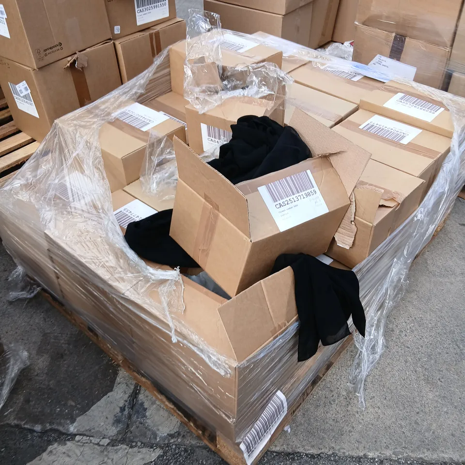 PALLET OF APPROXIMATELY 50 ITEMS OF ASSORTED CLOTHING AND ACCESSORIES TO INCLUDE; SHEIEKHA BOUTIQUE AND LAETITIA MEM