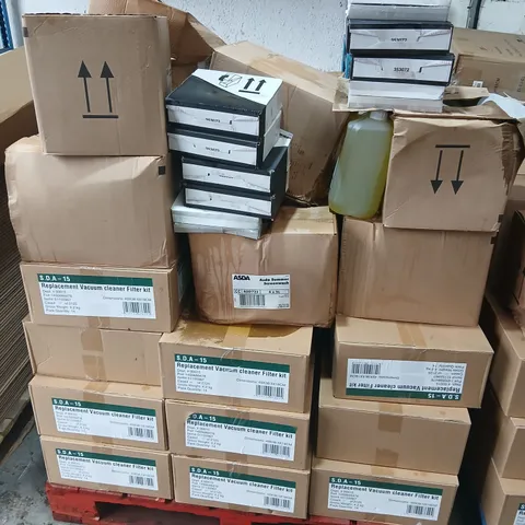 PALLET OF ASSORTED PRODUCTS TO INCLUDE; SUMMER SCREEN WASH, T CUT COLOR FAST SCRATCH REMOVER WHITE AND VACUUM FILTER REPLACEMENT KIT