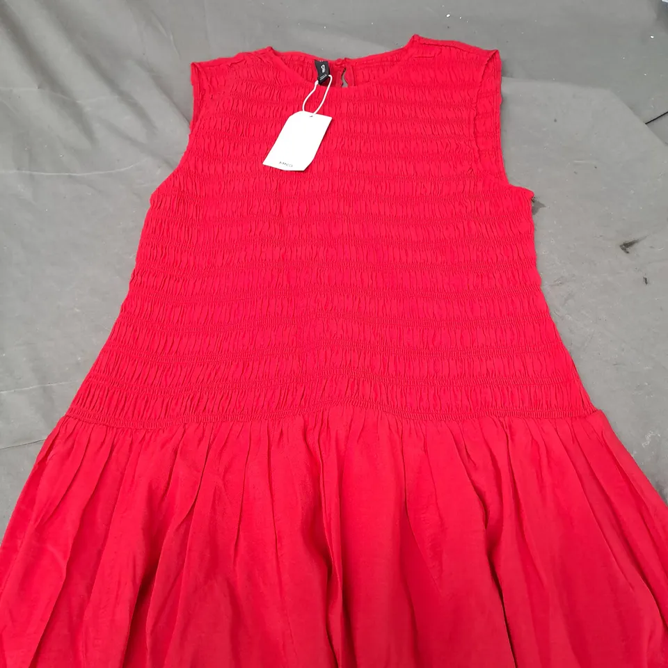 MANGO FLARED DRESS IN RED - 10