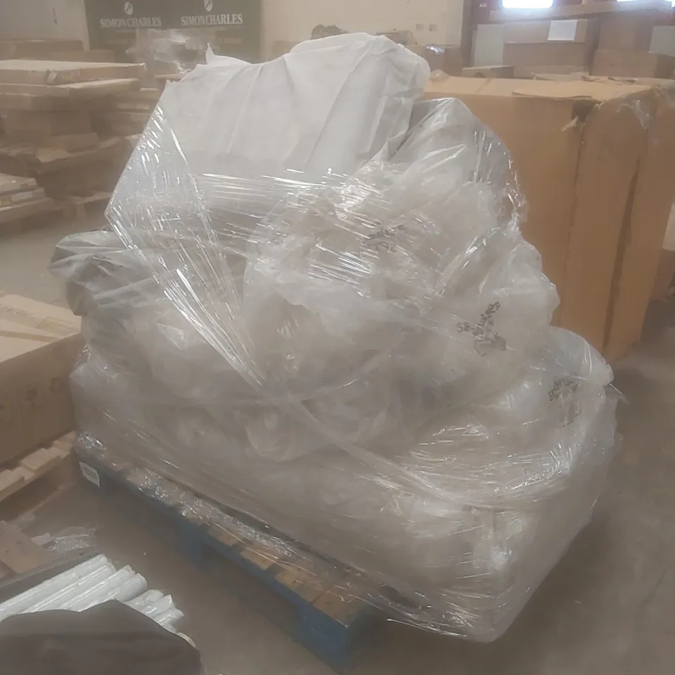 PALLET OF ASSORTED INCOMPLETE SOFA PARTS AND PIECES