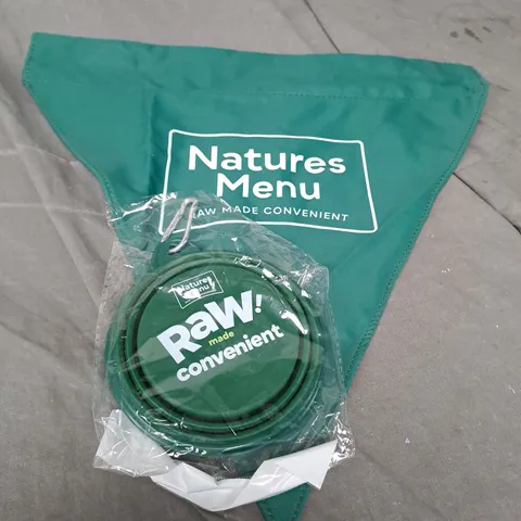 APPROXIMATELY 20 NATURE'S MENU RAW FOOD PROMOTIONAL ITEMS