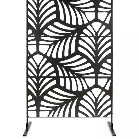 VERTICAL LEAF METAL GARDEN SCREEN FREE STANDING 
