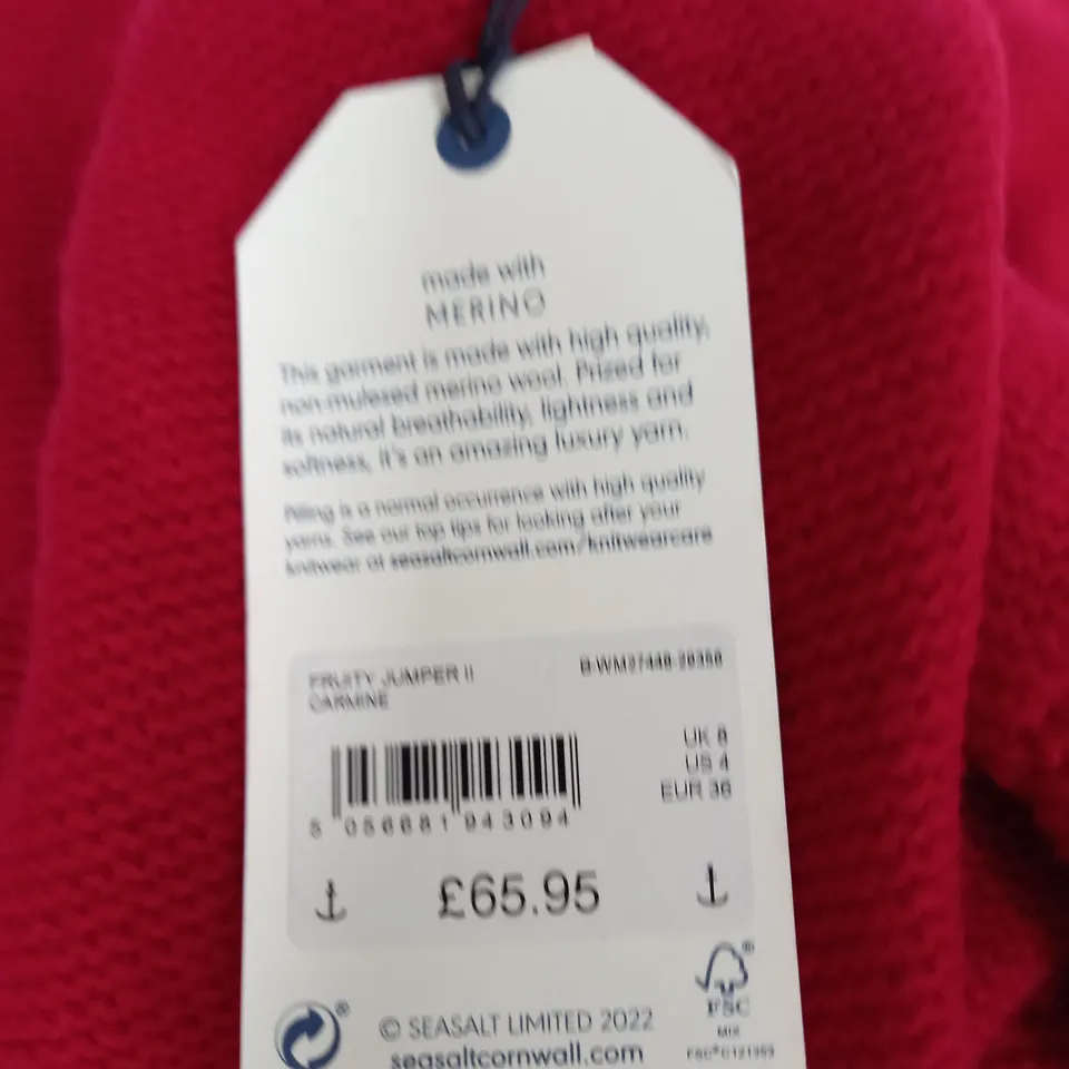 SEASALT CORNWALL FRUITY JUMPER SIZE 8