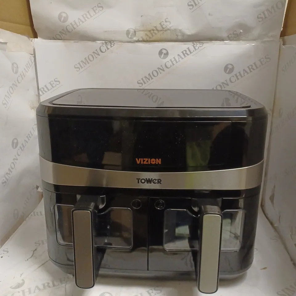 BOXED TOWER VORTX T17100 VIZION DUAL BASKET AIR FRYER