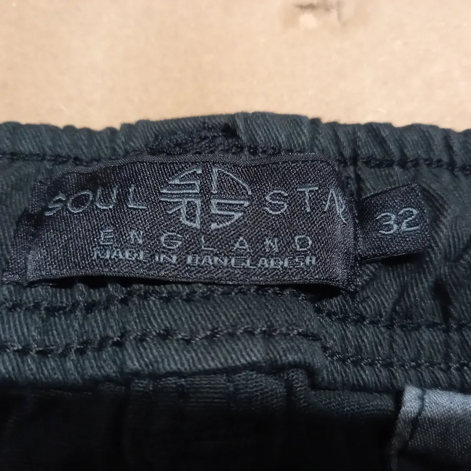 SOULSTAR BLACK DESIGNER TROUSERS - SIZE EU 32