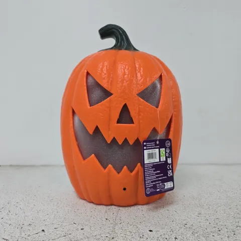 BOXED MOTION ACTIVATED EVIL LAUGHING LIT PUMPKIN DECORATION