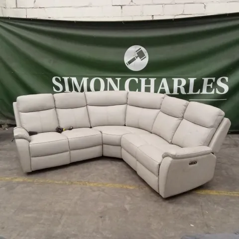 ASPIRE KINGSMERE LEATHER CORNER RECLINER SOFA