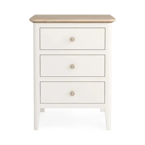 BOXED MAELLE 3 DRAWER BEDSIDE TABLE
