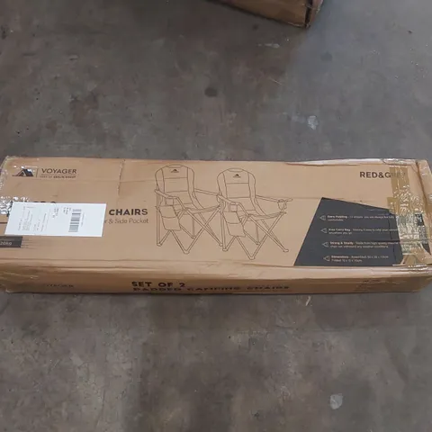 BOXED SET OF 2 VOYAGER PADDED CAMPING CHAIRS