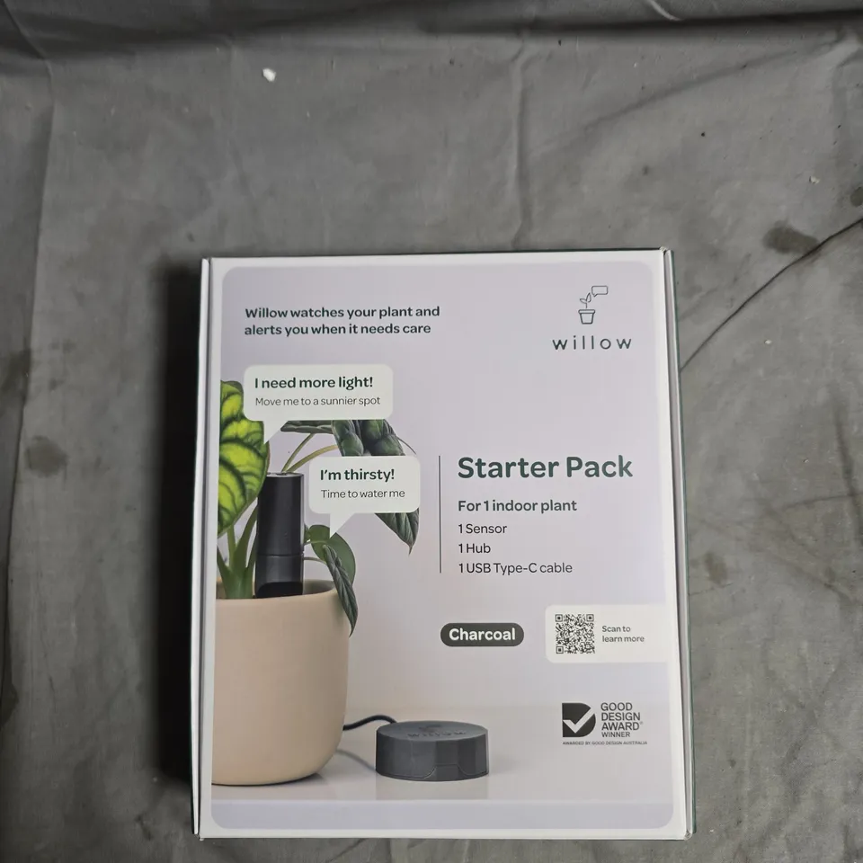 WILLOW STARTER PACK FOR 1 INDOOR PLANT – SENSOR, HUB & USB-C CABLE