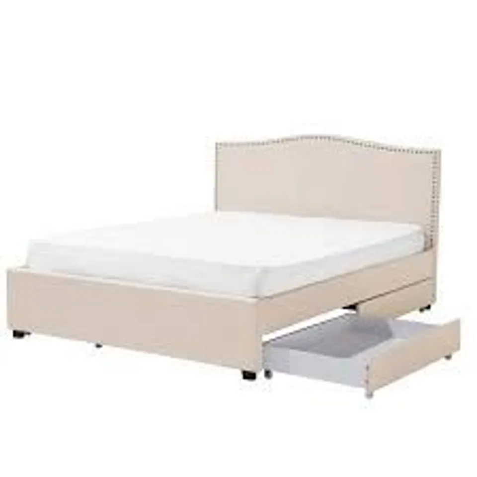 BOXED FILTON UPHOLSTERED QUEEN BED FRAME (3 BOXES)