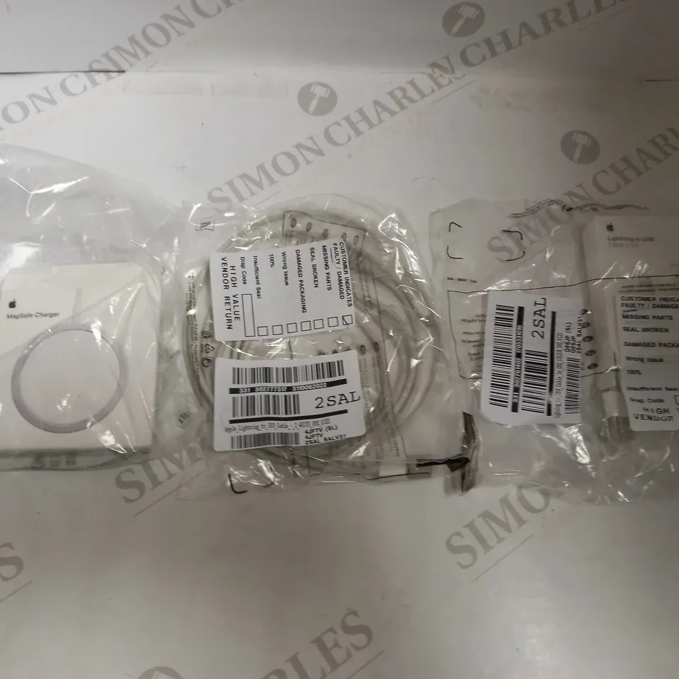 APPLE LIGHTNING TO USB CABLE, APPLE MAGSAFE CHARGER, AND LIGHTNING TO USB 