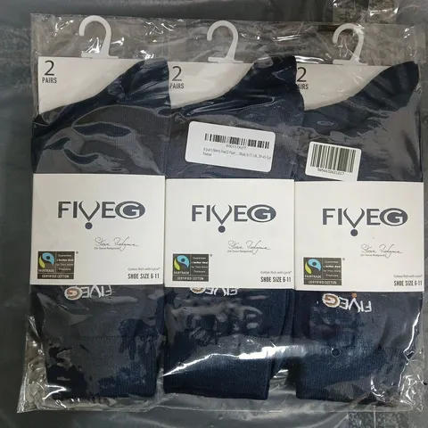 BOX OF APPROXIMATELY 20 PACKS OF FIVE G SOCKS IN NAVY - SIZES VARY - COLLECTION ONLY