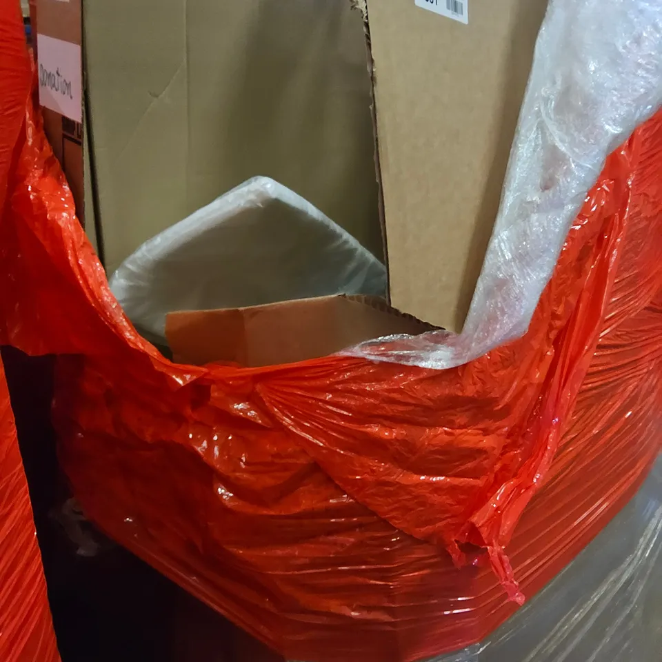 PALLET OF ASSORTED ITEMS TO INCLUDE,COT MATTRESS, WASHABLE MAT, SELF ADHESIVE VINYL, 