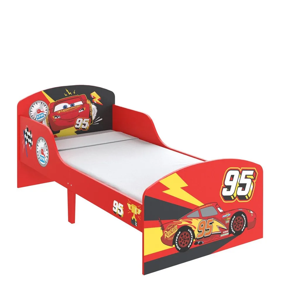 BOXED DISNEY PIXAR LIGHTENING MCQUEEN TODDLER BED - COLLECTION ONLY  RRP £199.99