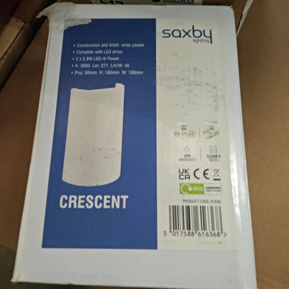 BOXED SAXBY 2 LIGHT LED AND DOWN LIGHT