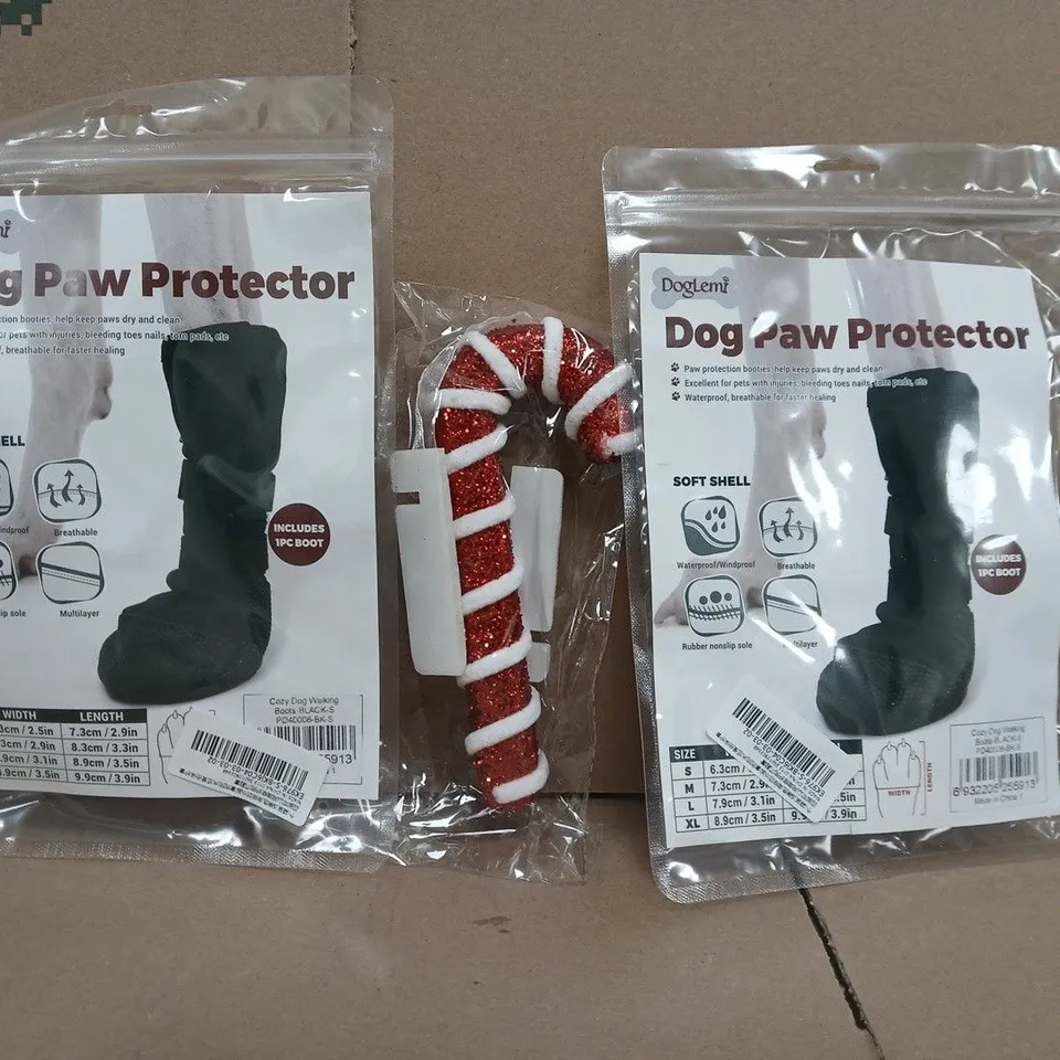 APPROXIMATELY 10 ASSORTED HOUSEHOLD ITEMS TO INCLUDE DOG PAW PROTECTOR, ETC
