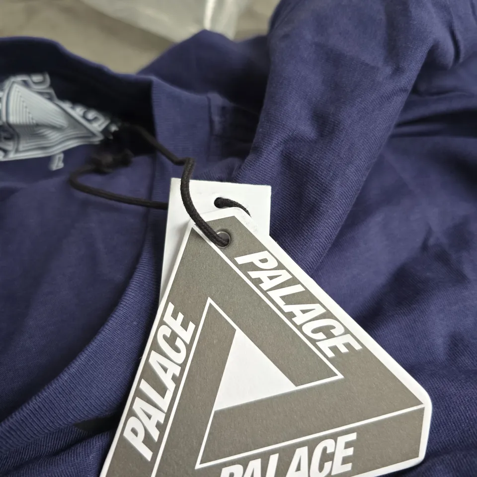 PALACE SKATEBOARDS T-SHIRT – PURPLE/BLUE WITH TURTLE GRAPHIC-SIZE L