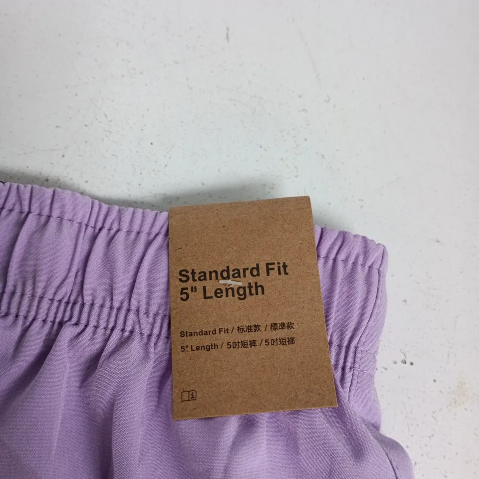 NIKE DRI-FIT SHORTS – LILAC, STANDARD FIT, 5" LENGTH, SIZE M