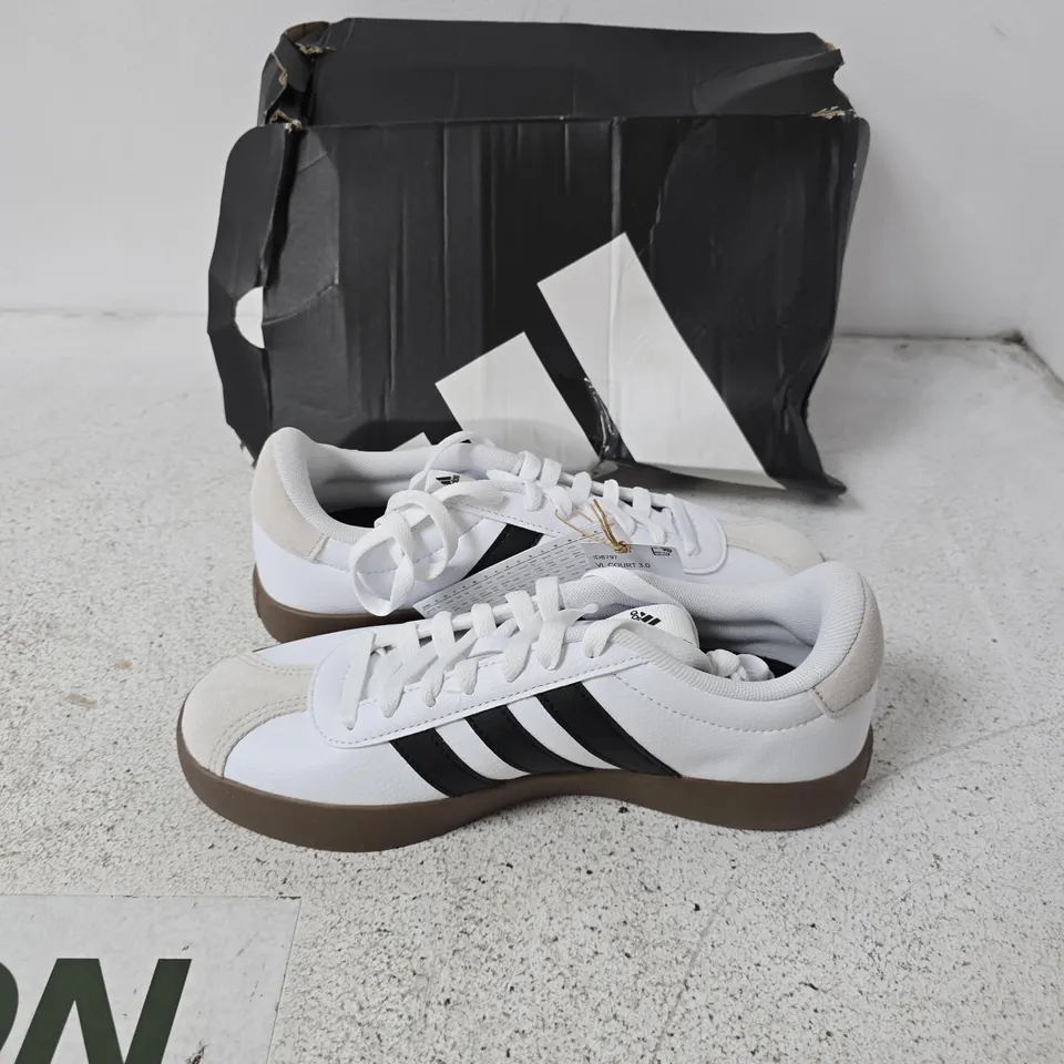 ADIDAS VL COURT 3.0 TRAINERS – WHITE/BLACK, UK 6 (EU 39 1/3; US 7.5)
