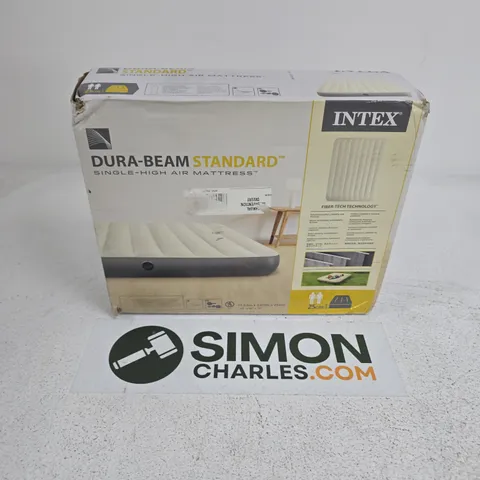 BOXED INTEX DURA-BEAM STANDARD SINGLE-HIGH AIR MATTRESS