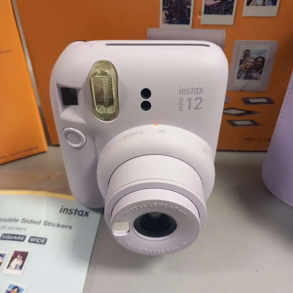 BOXED FUJIFILM IMSTAX MINI 12 PURPLE BUNDLE