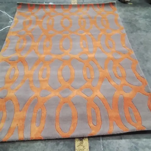 BONTANG HAND TUFTED WOOL ORANGE RUG APPROXIMATELY 160X230CM
