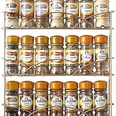 BOXED NEO 3 TIER SPICE RACK FOR KITCHEN DOOR CUPBOARD OR WALL (1 BOX)