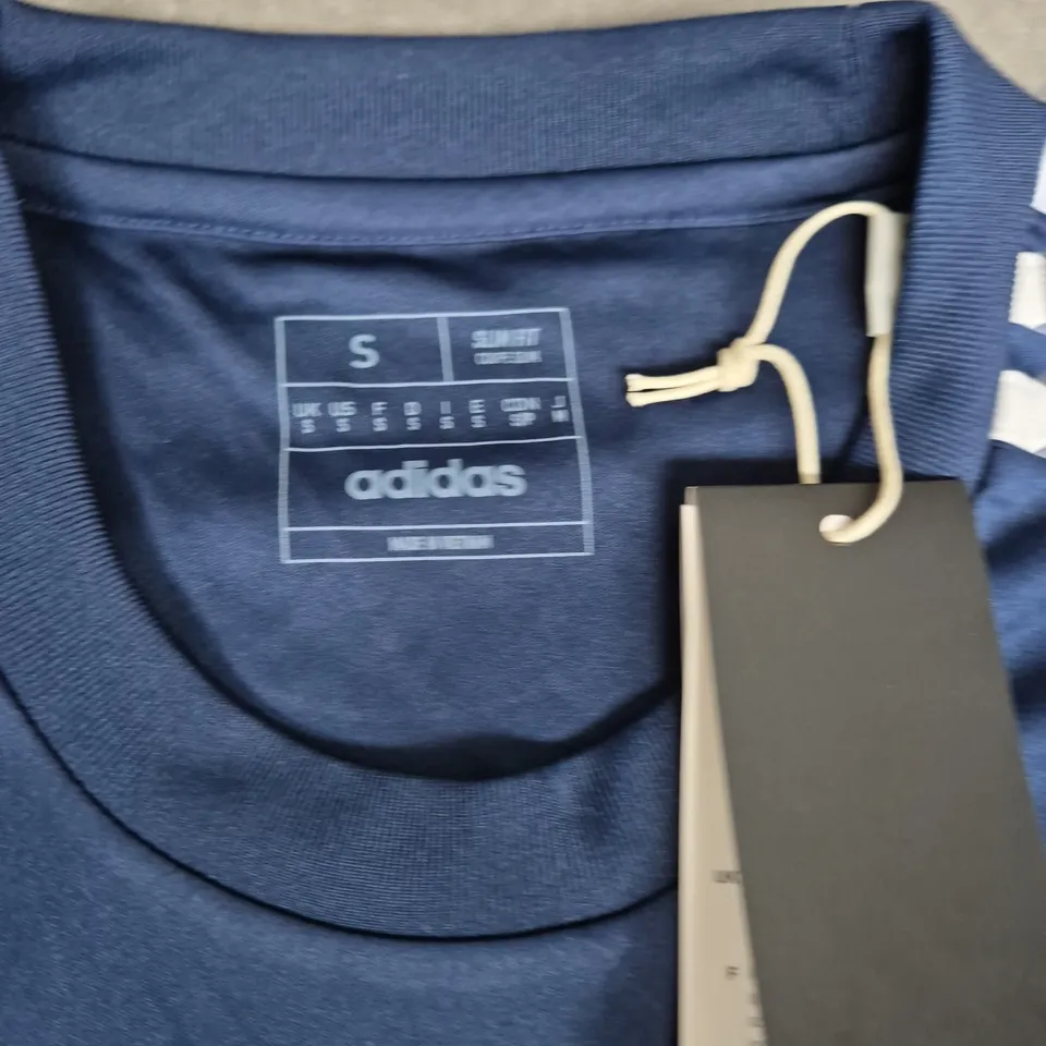 ADIDAS T-SHIRT NAVY BLUE, SIZE S, AEROREADY