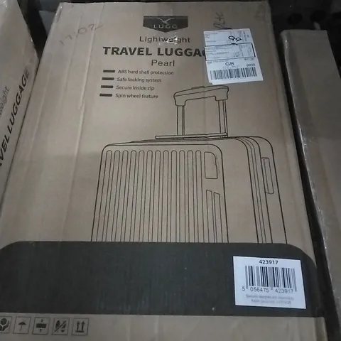 BOXED LUGG LIGHTWEIGHT TRAVEL LUGGAGE CASE - PEARL 