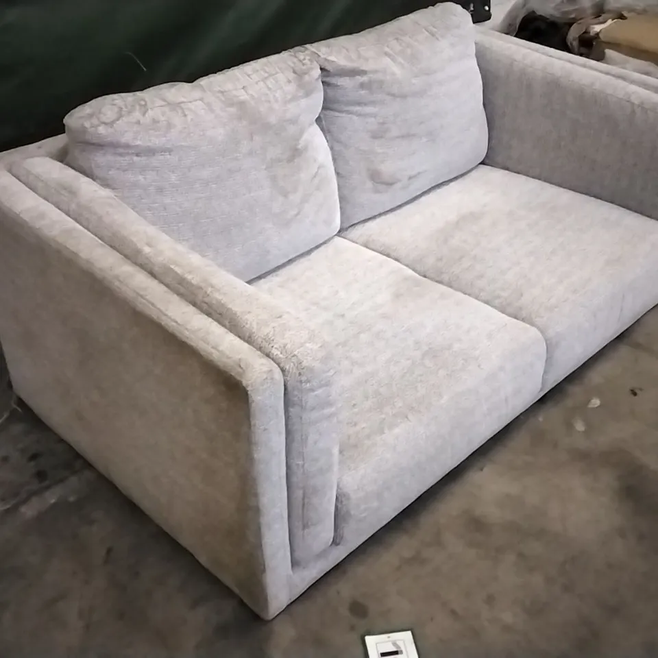 QUALITY DESIGNER CREAM FABRIC 2 SEATER SOFA 
