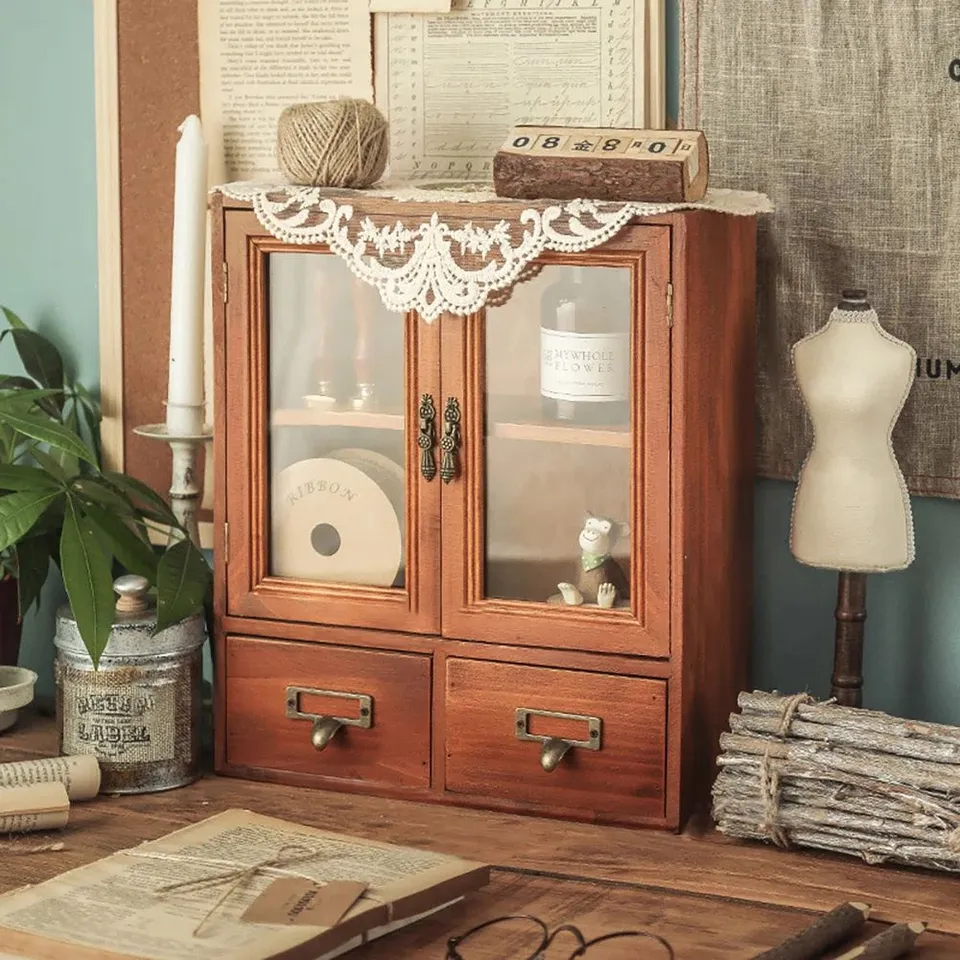 BOXED ROBINE WOOD DESK ORGANISER 