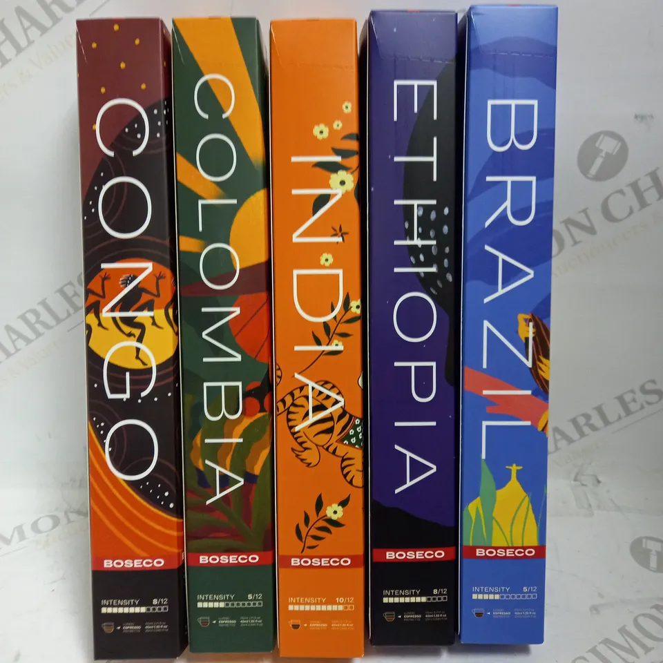 LOT OF APPROXIMATELY 32 PACKS OF BOSECO NESPRESSO COMPATIBLE COFFEE CAPSULES (32 X 10PCS)