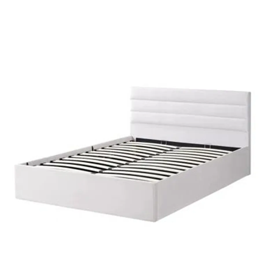 BOXED OTTOMAN BED FRAME STORAGE BED LUXUR DOUBLE (2 BOXES)