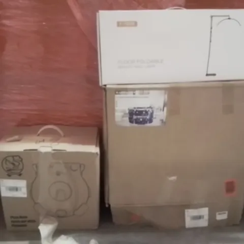 PALLET OF ASSORTED HOUSEHOLD GOODS AND PRODUCTS TO INCLUDE;PORTABLE BATHTUB,FOLDABLE LAMP,PIZZA OVEN