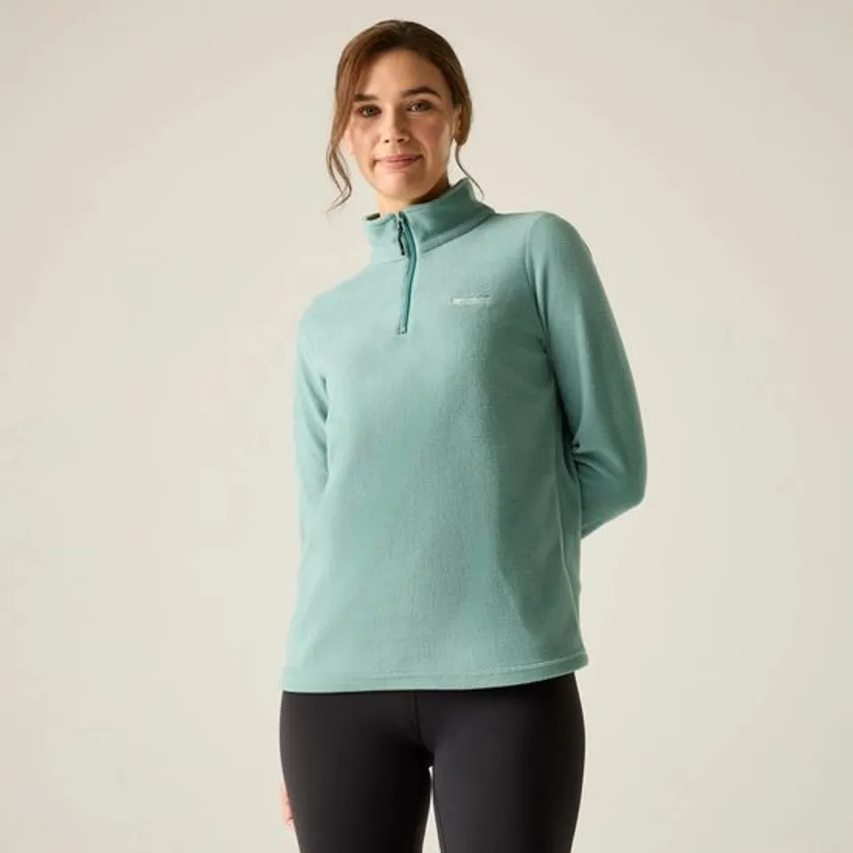 REGATTA WOMEN'S SWEETHART LIGHTWEIGHT HALF-ZIP FLEECE | IVY MOSS GREEN UK 14