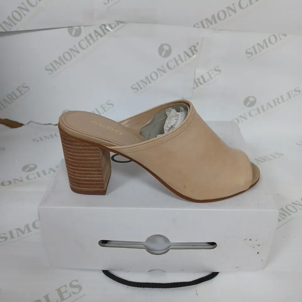 BOXED ALDO DORTHY HIGH HEEL OPEN TOE SHOES SIZE UNSPECIFIED