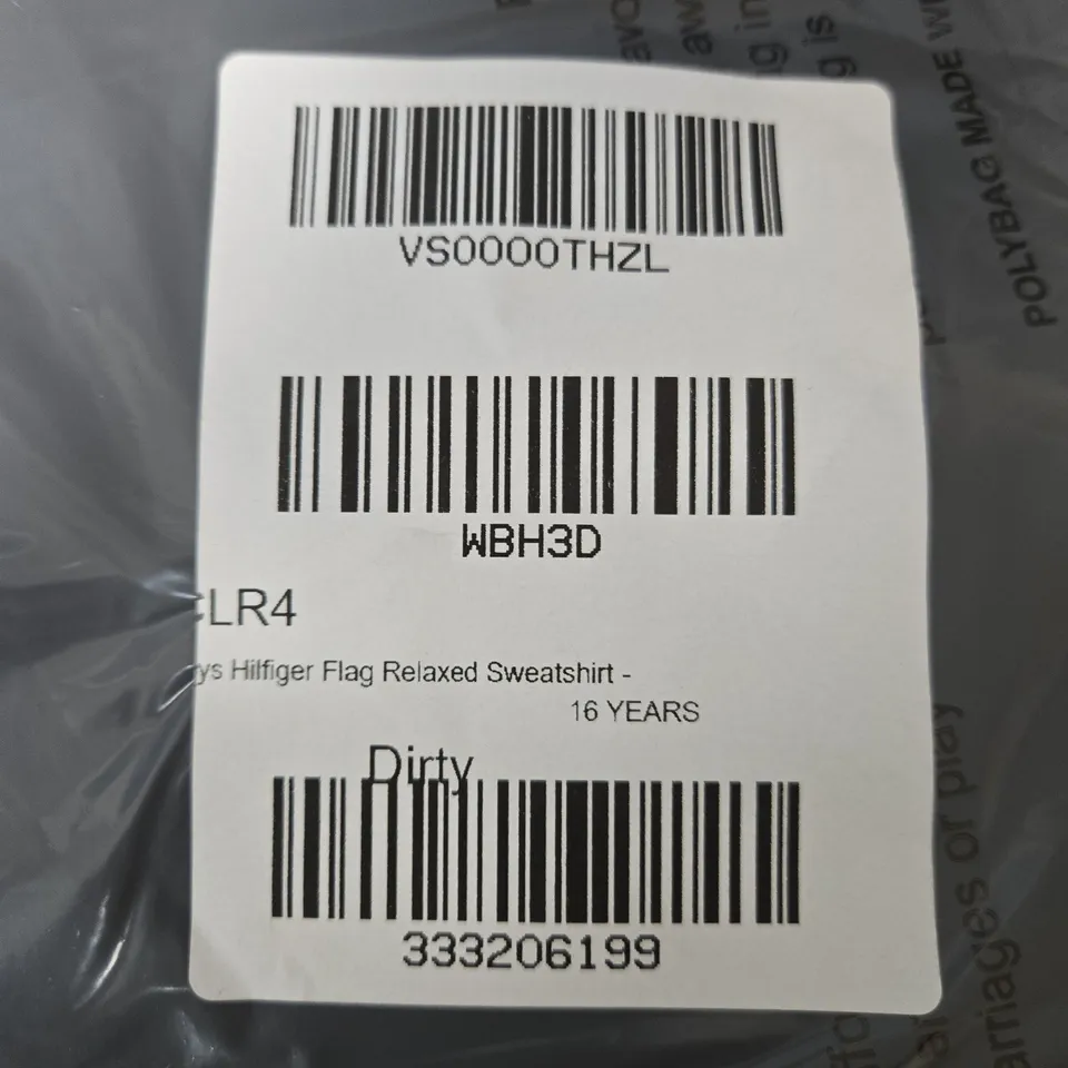 TOMMY HILFIGER FLAG RELAXED SWEATSHIRT, GREY, 16 YEARS