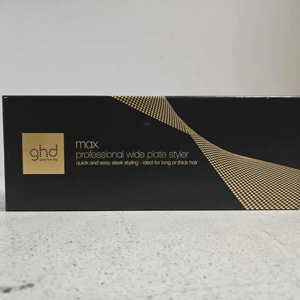 GHD MAX PROFESSIONAL WIDE PLATE STYLER – HAIR STRAIGHTENER (BOXED)