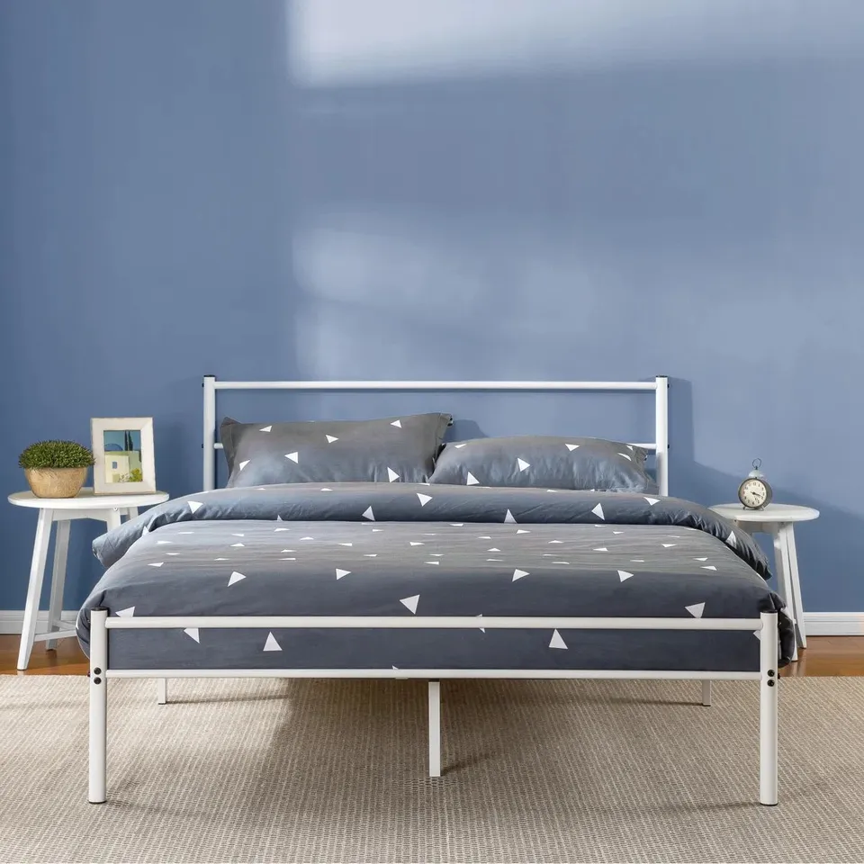 BOXED OTELIA PREMIUM STEEL BED FRAME WITH HEADBOARD - DOUBLE (1 BOX)