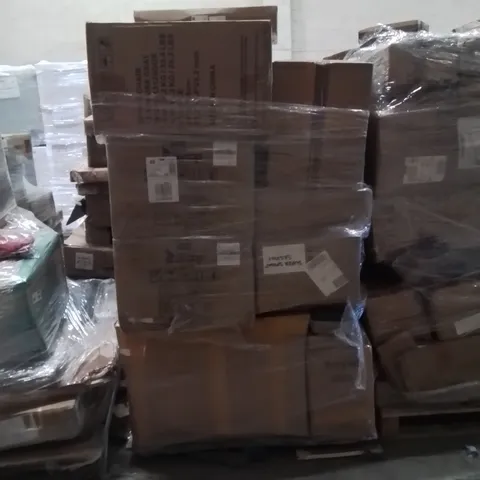 PALLET OF ASSORTED HOUSEHOLD GOODS AND PRODUCTS TO INCLUDE;ELECTRIC FRYER,OFFICE CHAIR,COAT RACK