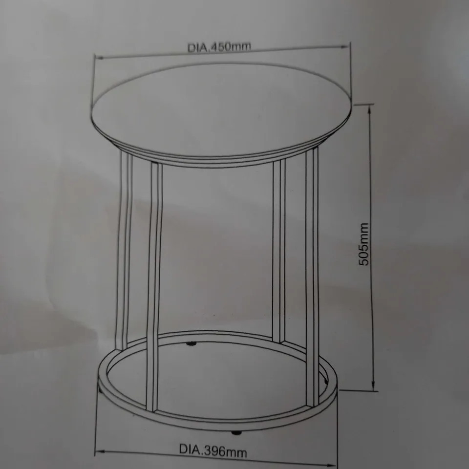 TERRAZZO ROUND SIDE TABLE