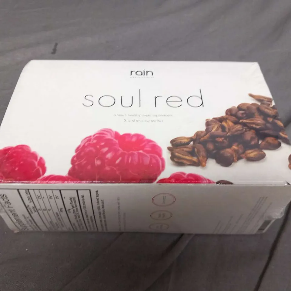 TWO BOXES OF RAIN SOUL RED A HEART-HEALTHY SUPER SUPPLEMENT 2OZ OF DNA-SUPPORTERS
