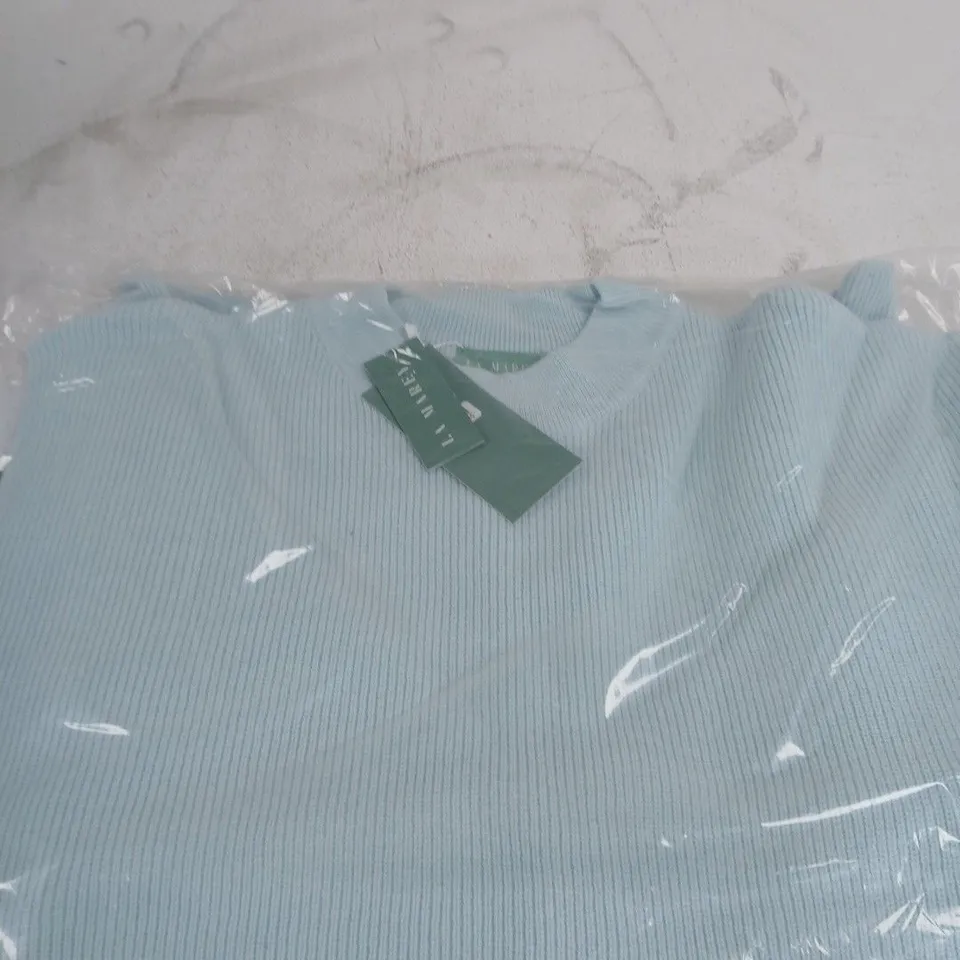 LA MAREY LADIES KNITTED JUMPER LIGHT BLUE SIZE XL